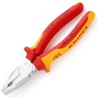 Пассатижи Knipex хромированные 190мм с изолированными двухкомпонентными рукоятками VDE 1000V изображение 1