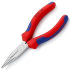 Длинногубцы Knipex прямые с режущими кромками 140мм хромированные с двухкомпонентными рукоятками изображение 1
