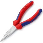Длинногубцы Knipex прямые с режущими кромками 160мм хромированные с двухкомпонентными рукоятками изображение 1