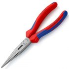 Длинногубцы Knipex прямые с режущими кромками 200мм фосфатированные с двухкомпонентными рукоятками изображение 1