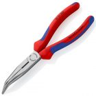 Длинногубцы Knipex изогнутые с режущими кромками 160мм фосфатированные двухкомпонентные рукоятки изображение 1