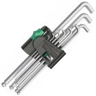 Набор Г-образных ключей Wera метрических, хромированных, 9шт, 950 PKLS/9 SM SB изображение 1