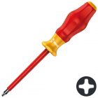Изолированная крестовая отвертка PH0 x 80mm Wera Kraftform Comfort 1162 i PH VDE 1000V изображение 1