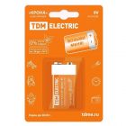 Батарейка Крона TDM 6LR61 9V (упаковка 1шт) изображение 1