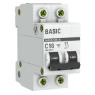 Автоматический выключатель EKF Basic ВА 47-29 2P 16А (C) 4,5кА (автомат электрический) изображение 1