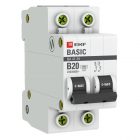 Автоматический выключатель EKF Basic ВА 47-29 2P 20А (B) 4,5кА (автомат электрический) изображение 1