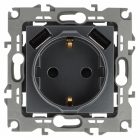 Розетка ЭРА 2P+E 16A 250В со шторками и зарядкой 2xUSB 5В 3А12, графит 12-4109-12 изображение 1