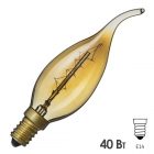 Ретро лампа Navigator 71 952 NI-V-FC-C-40-230-E14-CLG 40W 230V свеча на ветру золотая прозрачная изображение 1