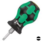 Компактная отвертка Wera Stubby с короткой ручкой и жалом плоская шлиц 1.2 x 6.5 x 24.5mm 335 SL изображение 1