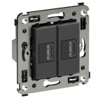 Зарядное устройство USB DKC Avanti в стену 5В,2,1А, черный матовый изображение 1