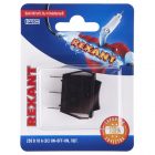 Выключатель клавишный Rexant 250V 10А (3с) ON-OFF-ON черный с нейтралью (блистер) изображение 1