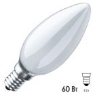 Лампа накаливания свеча Navigator 94 309 NI-B-60-230-E14-FR 60W 230V матовая изображение 1