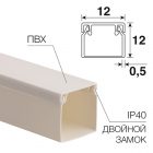 Кабель-канал Rexant с крышкой 12х12 ПВХ белый 2м/шт [упак.140м] (кабельный короб) изображение 1