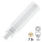 Лампа компактная светодиодная Osram DULUX D/E 18 LED 7W/830 3000K G24q-2 (ЭПРА-220V) изображение 1