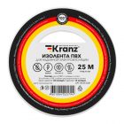 Изолента ПВХ Kranz 19мм х 25м толщина 0,13 белая [уп.5шт] изображение 1