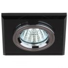 Светильник ЭРА декор стекло квадрат DK8 CH/BK MR16 12V/220V 50W хром/черный (5055398625774) изображение 1