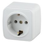 Накладная розетка Intro 2P+E Schuko 16А-250В IP20 Polo, белый 3-202-01 (5056183753849) изображение 1