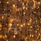 Гирлянда светодиодная Дождь 2x6m 768LED 230V теплый белый, постоянное свечение, черный провод IP65 изображение 1