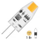 Лампа светодиодная Osram LED PPIN 10 1W/827 12V G4 100Lm d10x30mm изображение 1