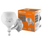 Светильник TDM НББ 21-60-1321 УХЛ4 max60W Е27 230V белый под серебро, плафон полушар цветы IP20 изображение 1
