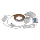 Комплект светодиодной ленты TDM SMD5050-30 LED/m 7,2W/m RGB 12V IP20 (упаковка 1 метр) IR-контроллер изображение 1