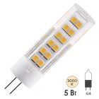 Лампа светодиодная TDM 5W AC/DC 3000K 12V G4 SMD 16х57мм изображение 1