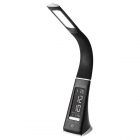 Светильник светодиодный настольный-часы TDM СНЧ-2 5W 5000K USB черный сенсор-диммер календарь термом изображение 1