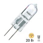 Лампа капсульная галогенная TDM JC 20W 12V G4 прозрачная изображение 1