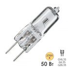 Лампа капсульная галогенная TDM JC 50W 12V GY6.35 прозрачная изображение 1
