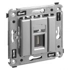 USB 2.0 розетка одинарная в стену DKC Avanti, тип А-А, закаленная сталь изображение 1