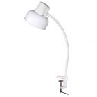 Светильник настольный Бета-СШ НДБ37-60-175 под лампу ЛОН/LED max 60W, 220V Е27, на струбцине, белый изображение 1
