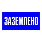 Знак пластик EKF 100х200мм (Заземлено) S05 PROxima изображение 1