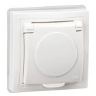 Розетка 2P+E Schuko со шторками с крышкой Generica КВАРТА 16А IP44 белый (РСбш10-3-КБ-44) изображение 1