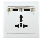 Блок мультифункциональный TDM Сенеж 1 2П 10А 250В + 2 USB-порта для зарядки 5В 2,1А белый изображение 1