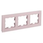 Рамка на 3 поста ИЭК BRITE стекло розовый матовый (РУ-3-2-Бр) изображение 1