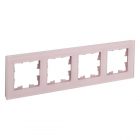 Рамка на 4 поста ИЭК BRITE стекло розовый матовый (РУ-4-2-Бр) изображение 1