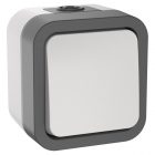 Выключатель двухполюсный 1-клавишный ИЭК TORS TS211 10А IP55 серо-белый изображение 1