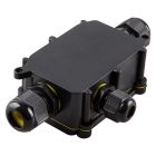 Коробка распаячная Stekker LD523 140х78х36 водонепроницаемая 3 выхода 450В черная IP68 изображение 1