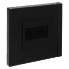 Розетка компьютерная 2-ая RJ45 кат.5E ИЭК FORTE&PIANO FP133 черный изображение 1