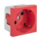 Розетка EKF C-Line 2P+E 45 градусов шторки винтовой зажим красная изображение 1