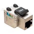 Розеточный модуль EKF TERACOM RJ45 cat.6 Keystone экранированный FTP 110 IDC 90 изображение 1