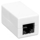 Адаптер проходной EKF TERACOM RJ45-RJ45 cat.6 неэкранированный белый изображение 1