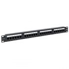 Патч-панель EKF Teracom 19'' Cat.5E 1U неэкранированная UTP 24 порта RJ-45 110 IDC с органайзером изображение 1