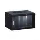 Шкаф настенный EKF 19 TERACOM PRO 9U 600х450 мм дверь стеклянная с замком-ручкой черный изображение 1