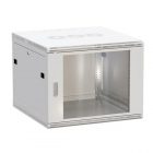 Шкаф настенный EKF 19 TERACOM PRO 9U 600х600 мм дверь стеклянная с замком-ручкой серый изображение 1