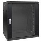 Шкаф настенный EKF 19 TERACOM PRO 12U 600х450 мм дверь стеклянная с замком-ручкой черный изображение 1