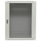 Шкаф настенный EKF 19 TERACOM PRO 12U 600х450 мм дверь стеклянная с замком-ручкой серый изображение 1