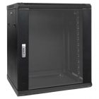 Шкаф настенный EKF 19 TERACOM PRO 12U 600х600 мм дверь стеклянная с замком-ручкой черный изображение 1
