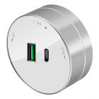 Розетка для зарядки SE MultiTrack 2хUSB (тип А+С) круглая 18Вт 5В 3А белый изображение 1