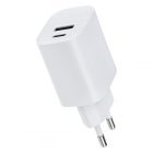 Сетевое зарядное устройство Rexant USB A + Type-C 5V 2.4 A белый изображение 1